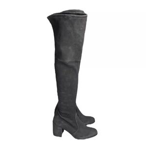 Stuart Weitzman Tieland Slate Gray Suede Over the Knee Boots Size 9 $895…